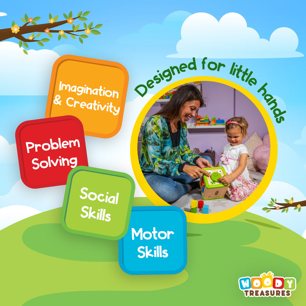 Wooden Activity Cube